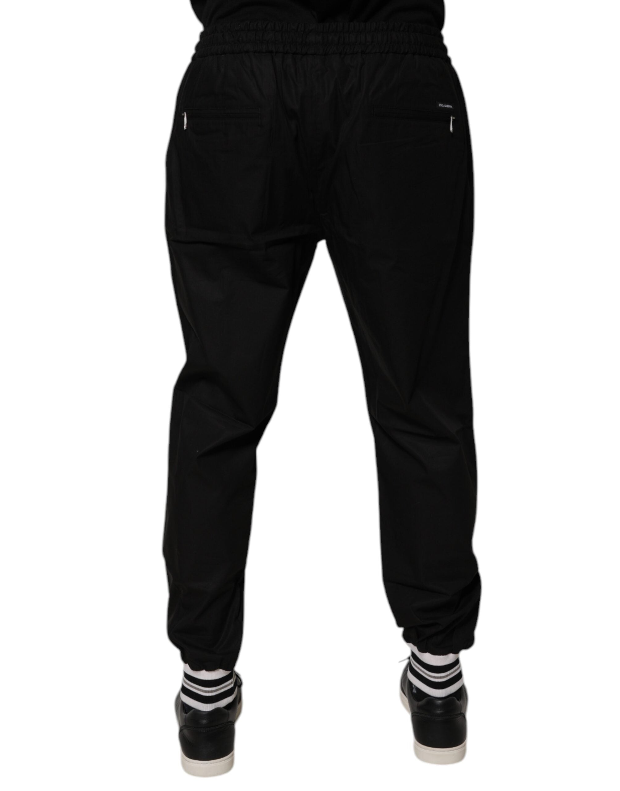 Dolce & Gabbana Black Cotton Men Jogger SweatMen's Men's Pants