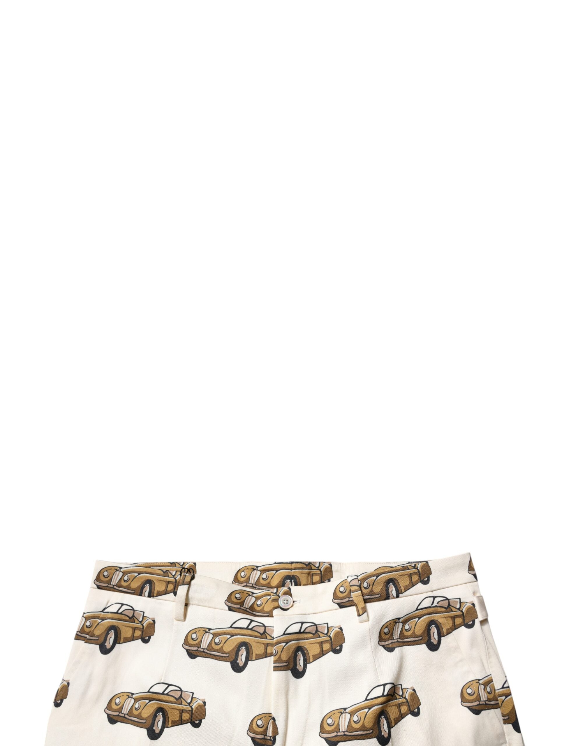 Dolce & Gabbana Off White Cars Cotton Skinny Men Denim Men's Jeans