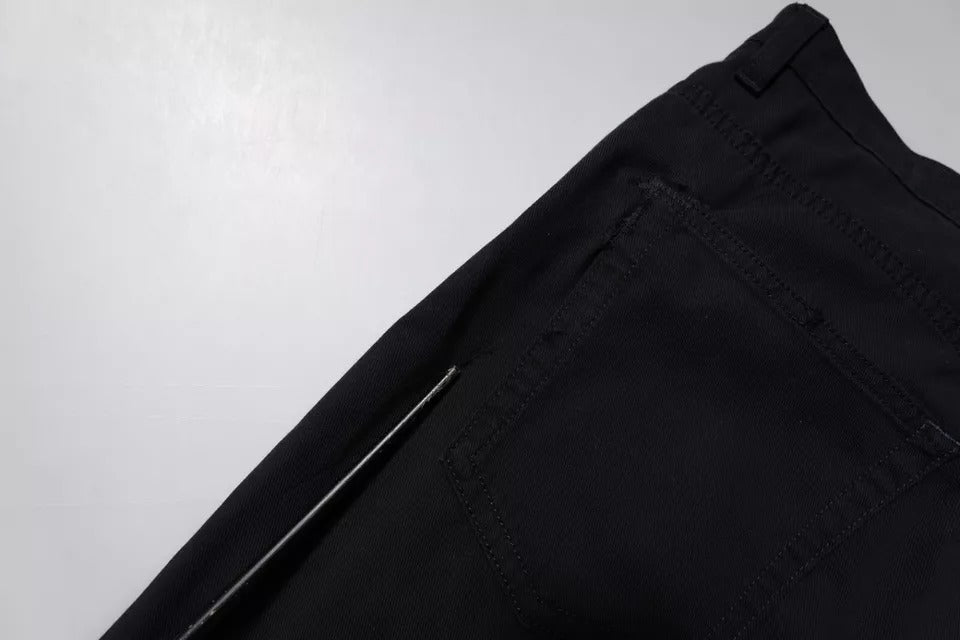 Dolce & Gabbana Dark Blue Cotton Stretch Loose Men Denim Men's Jeans (Pre-Owned)