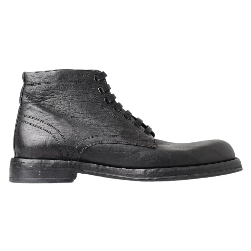Dolce & Gabbana Black Leather Men's Boot