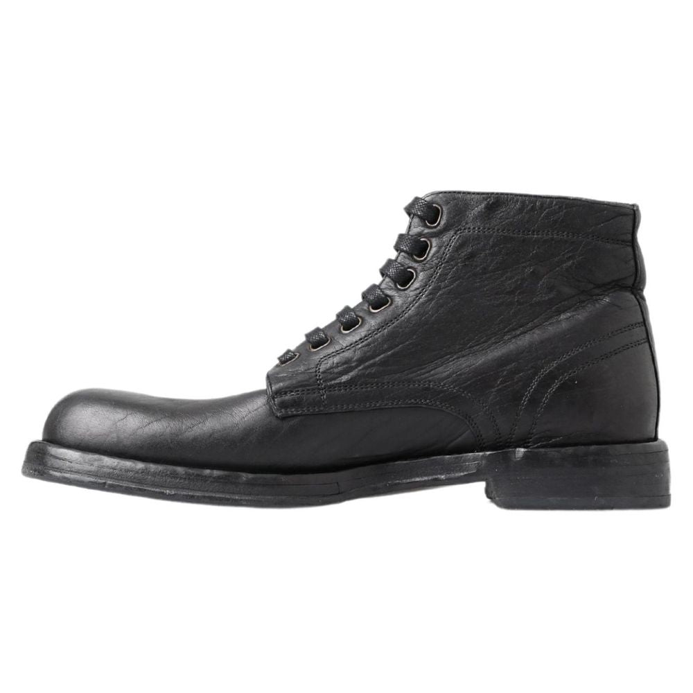 Dolce & Gabbana Black Leather Men's Boot