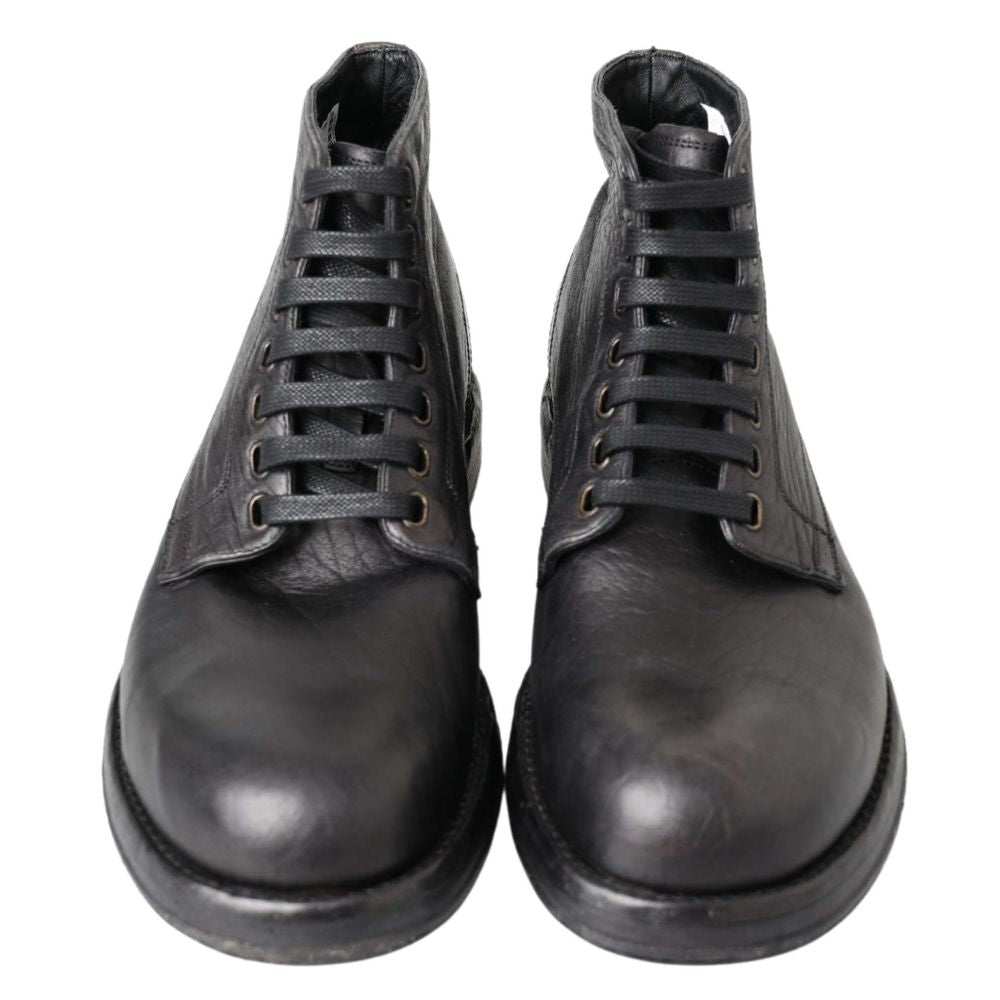 Dolce & Gabbana Black Leather Men's Boot