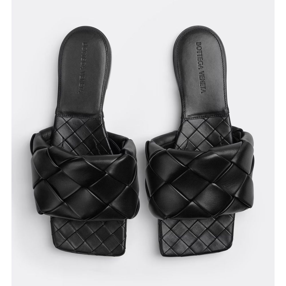 Bottega Veneta Black Leather Women's Sandal