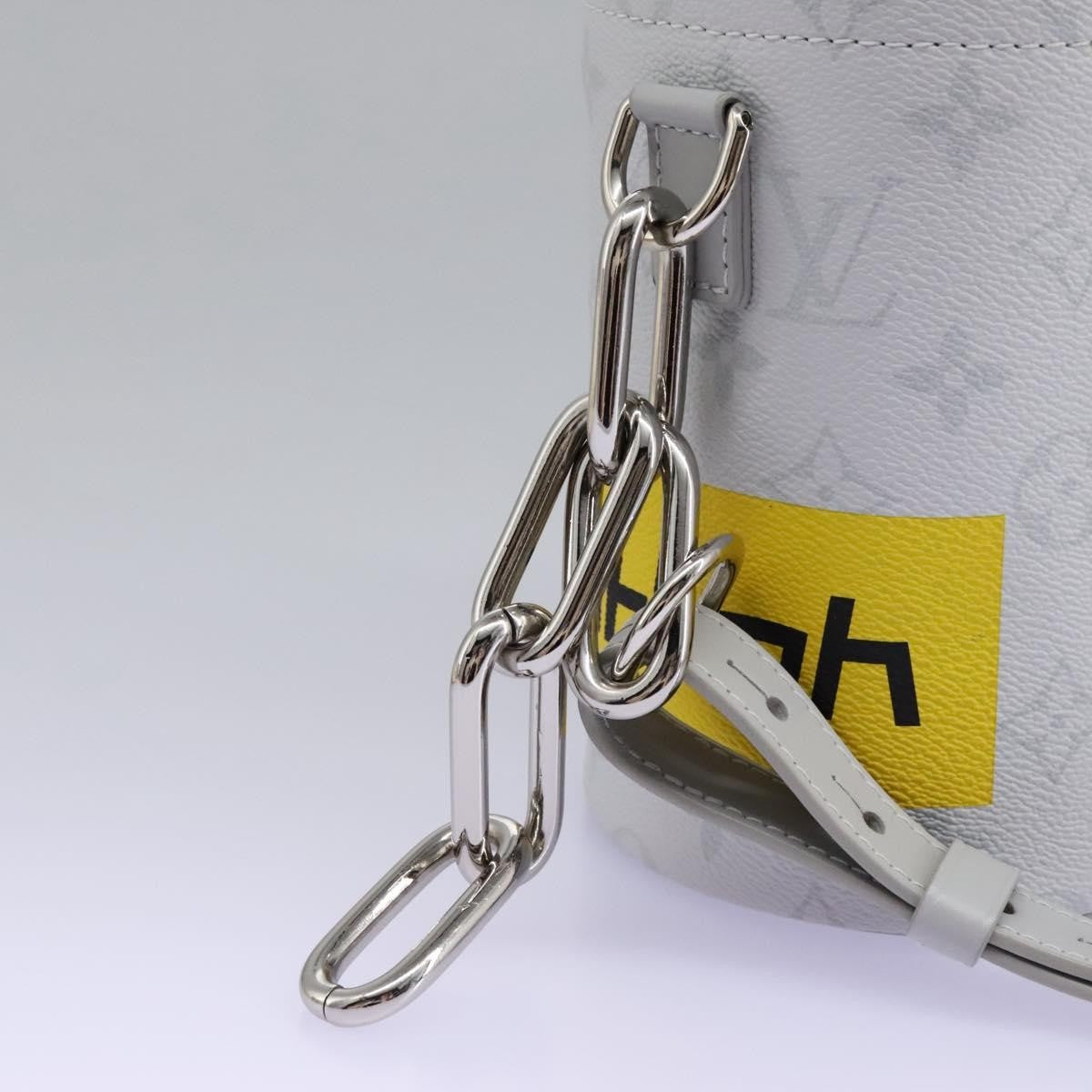 Louis Vuitton Chalk Nano Limited Edition Logo Story Monogram Canvas Gray Canvas Clutche & Pouche Bag (Pre-Owned)
