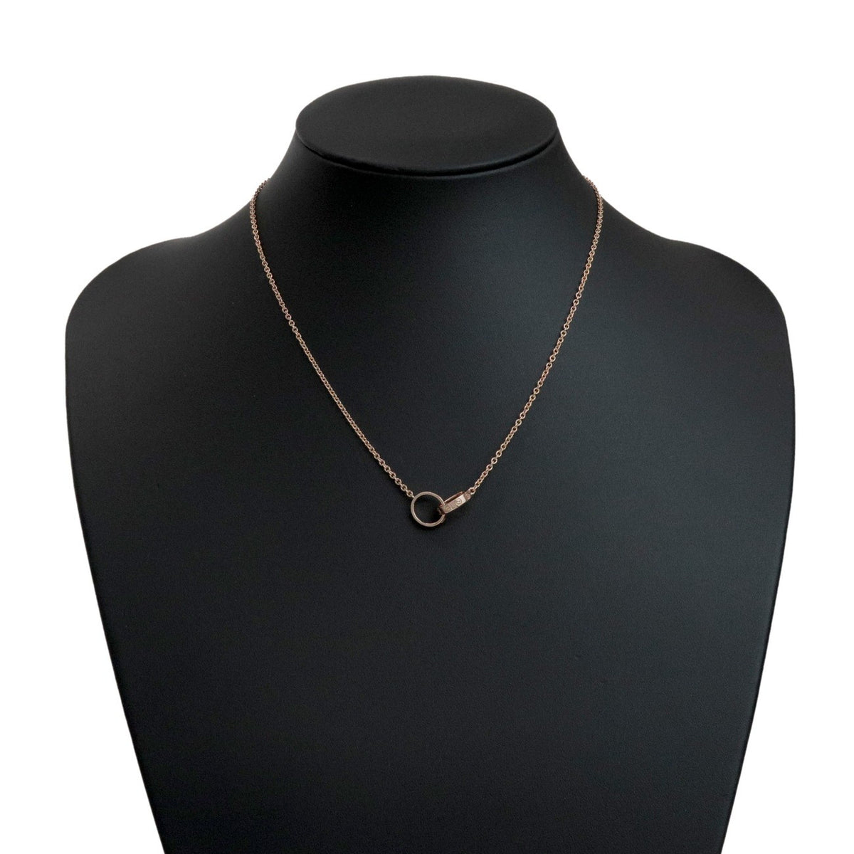 Cartier Love Interlocking 18K Rose Gold Gold Rose_Gold Necklace Jewelry (Pre-Owned)