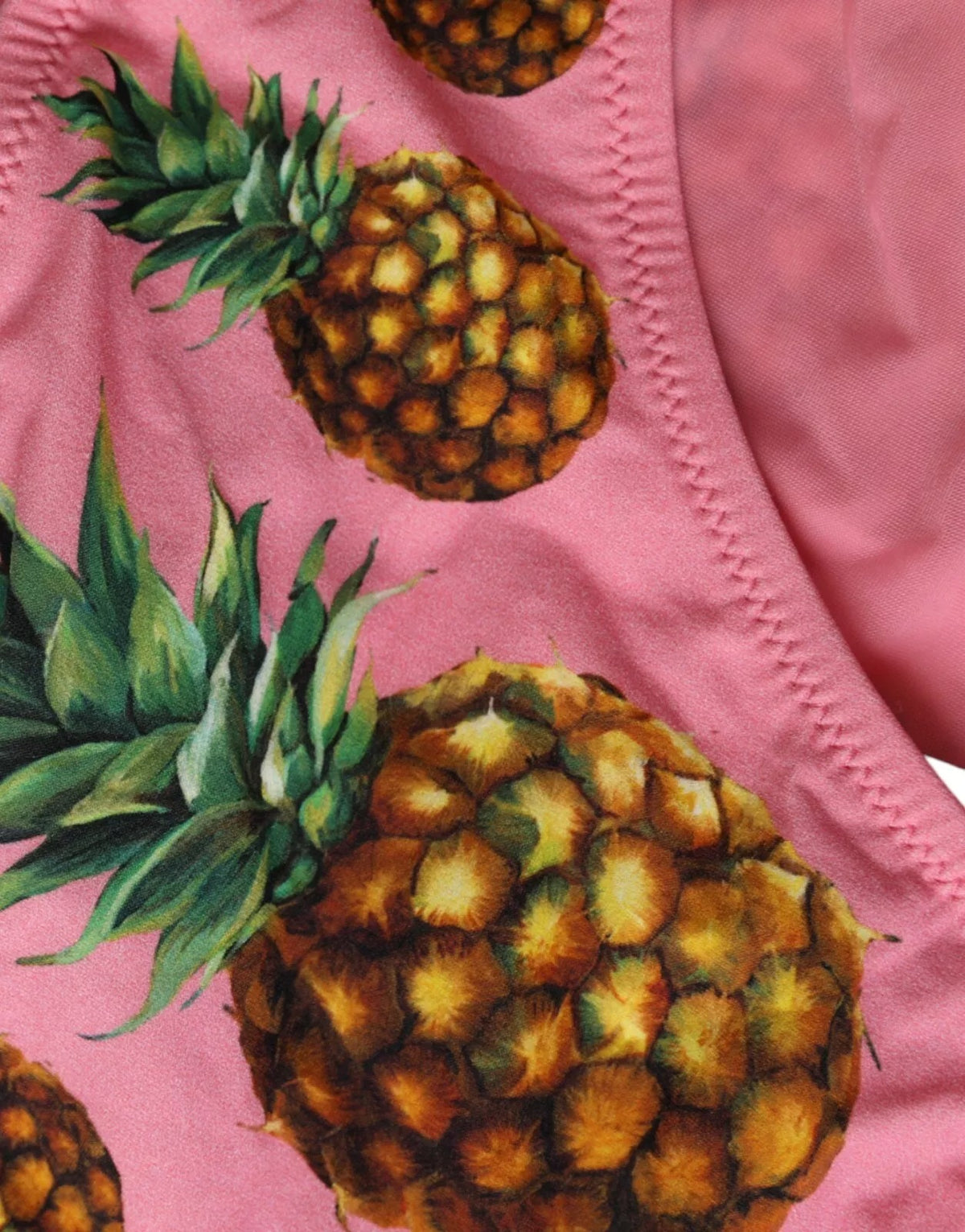 Dolce & Gabbana Pink Pineapple Swimsuit Bikini Bottom Women's Swimwear