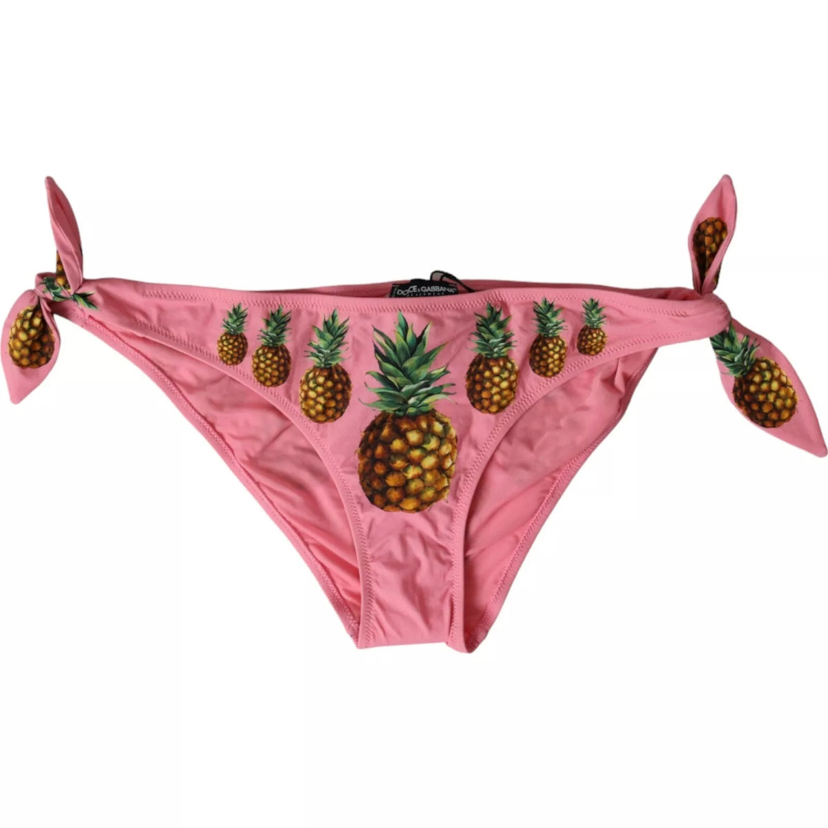 Dolce & Gabbana Pink Pineapple Swimsuit Bikini Bottom Women's Swimwear