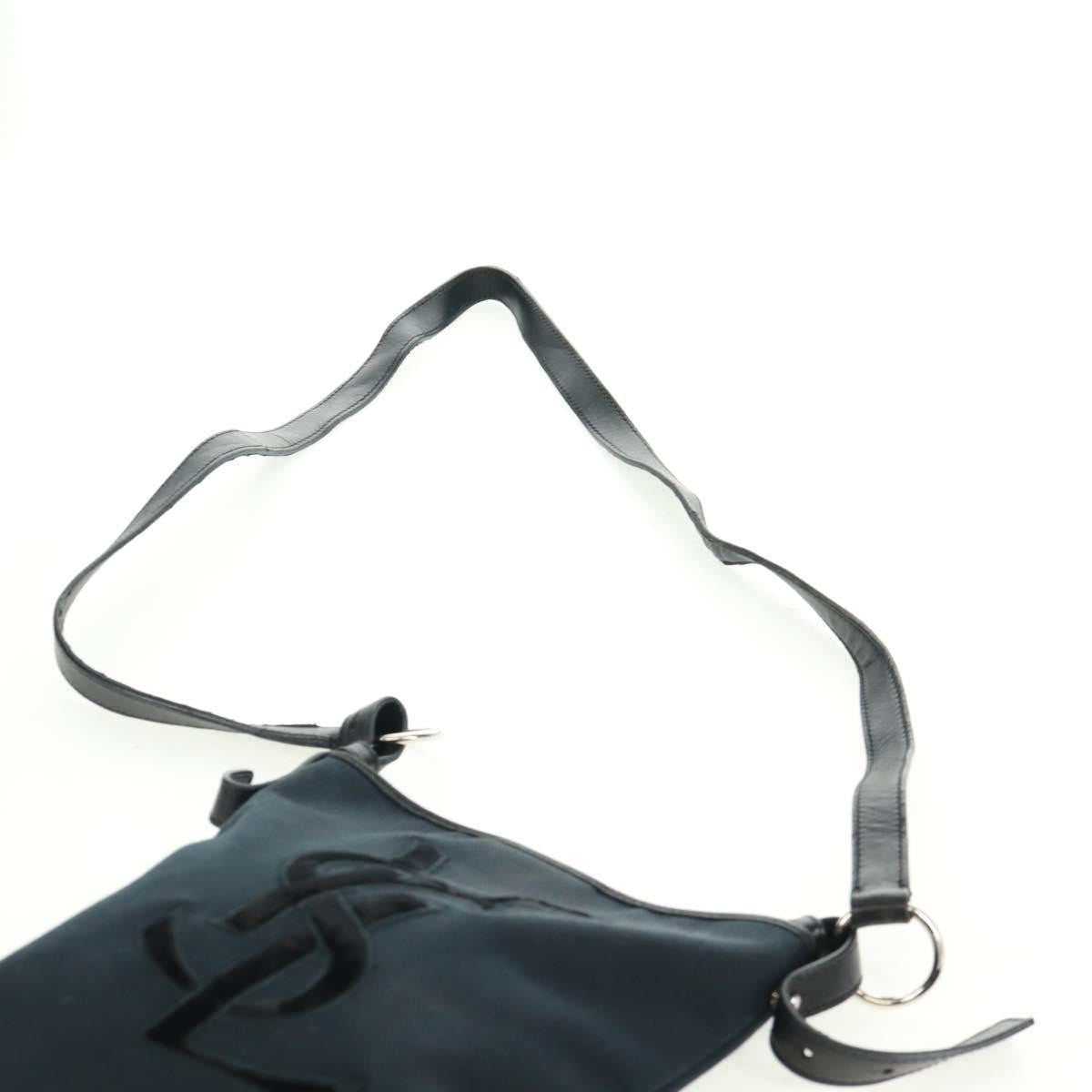 Saint Laurent Vintage Canvas Black Canvas Handbag (Pre-Owned)