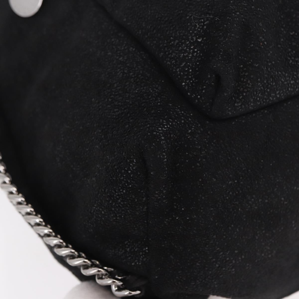 Stella Mccartney Falabella Front Zip Shaggy Deer Black Polyester Backpack Bag (Pre-Owned)