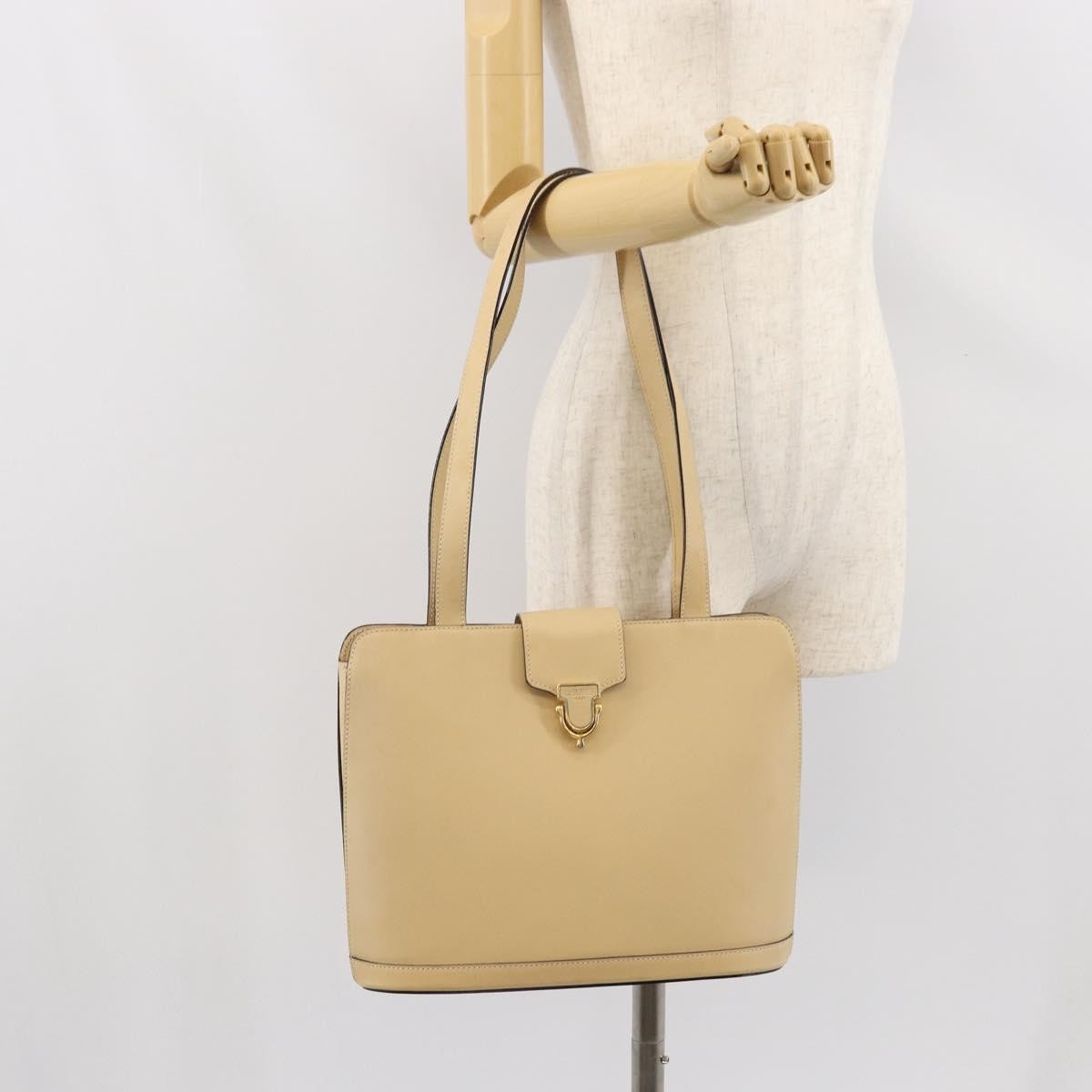 Celine Vintage Leather Beige Leather Shoulder Bag Bag (Pre-Owned)