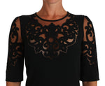 Dolce & Gabbana Elegant Black Cut-Out Detail Women's Dress