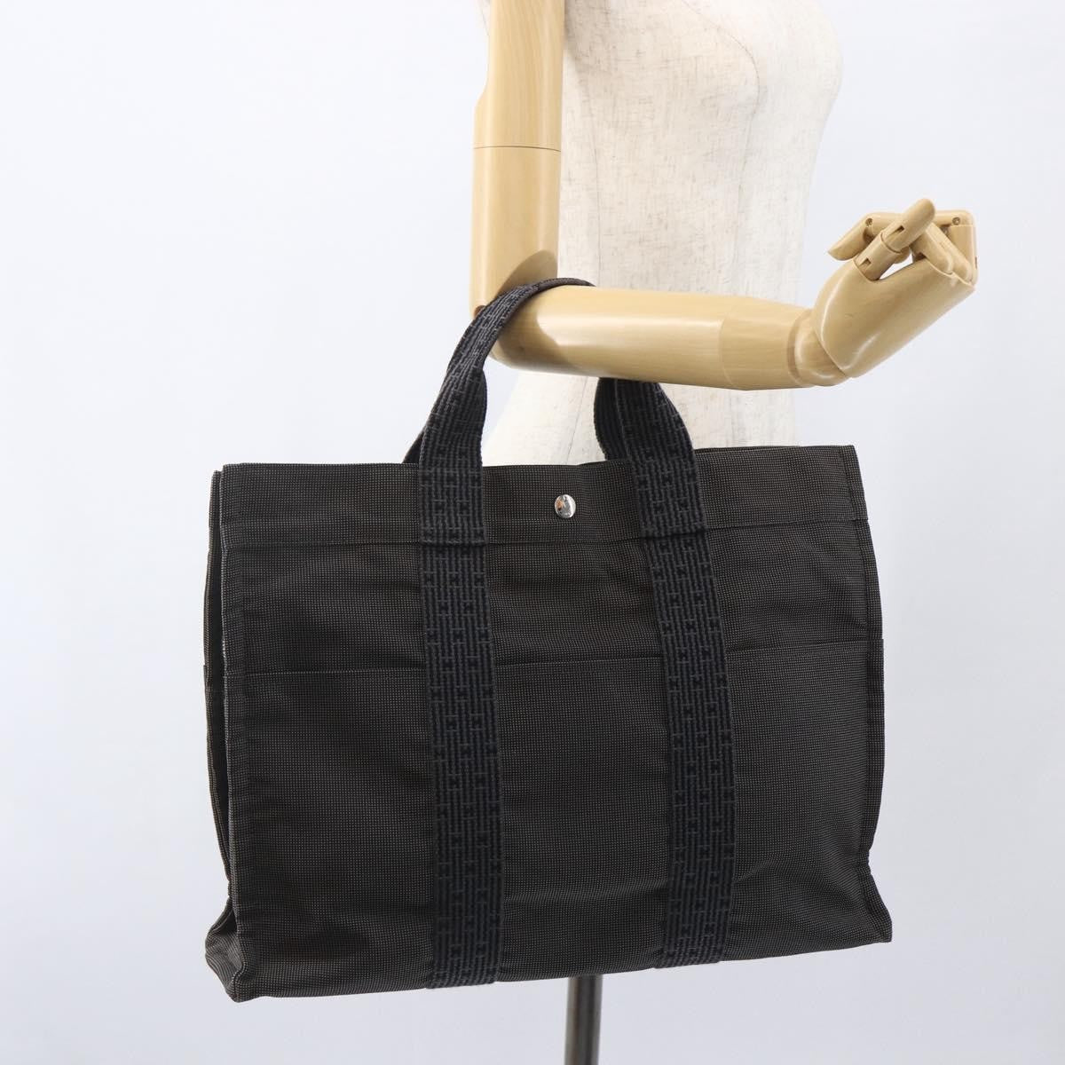 Hermes Fourre-Tout Herline Fourre-Tout Herline Gray Canvas Tote Bag Bag (Pre-Owned)