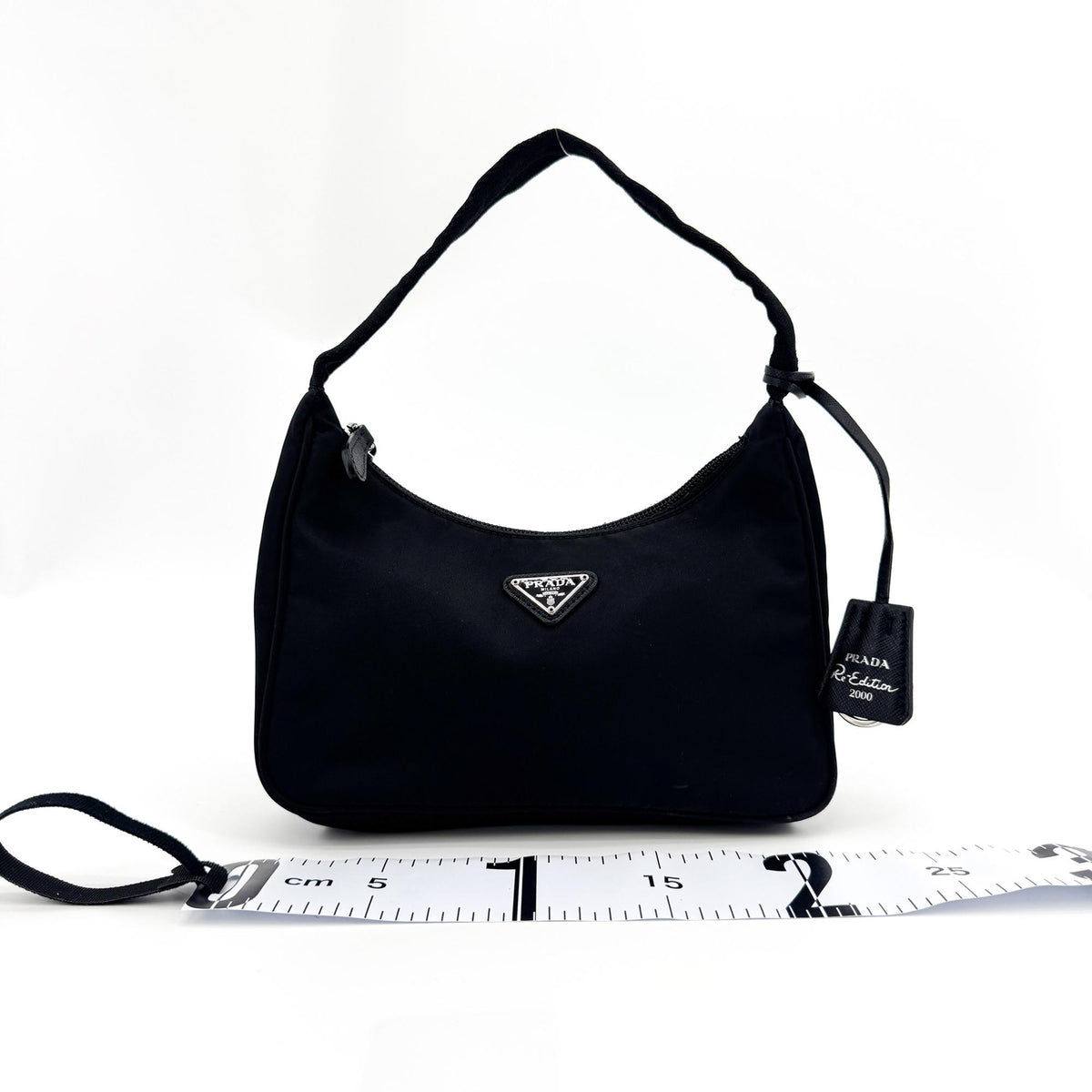 Prada Re-Edition Velvet Black Nylon Shoulder Bag Bag (Pre-Owned)
