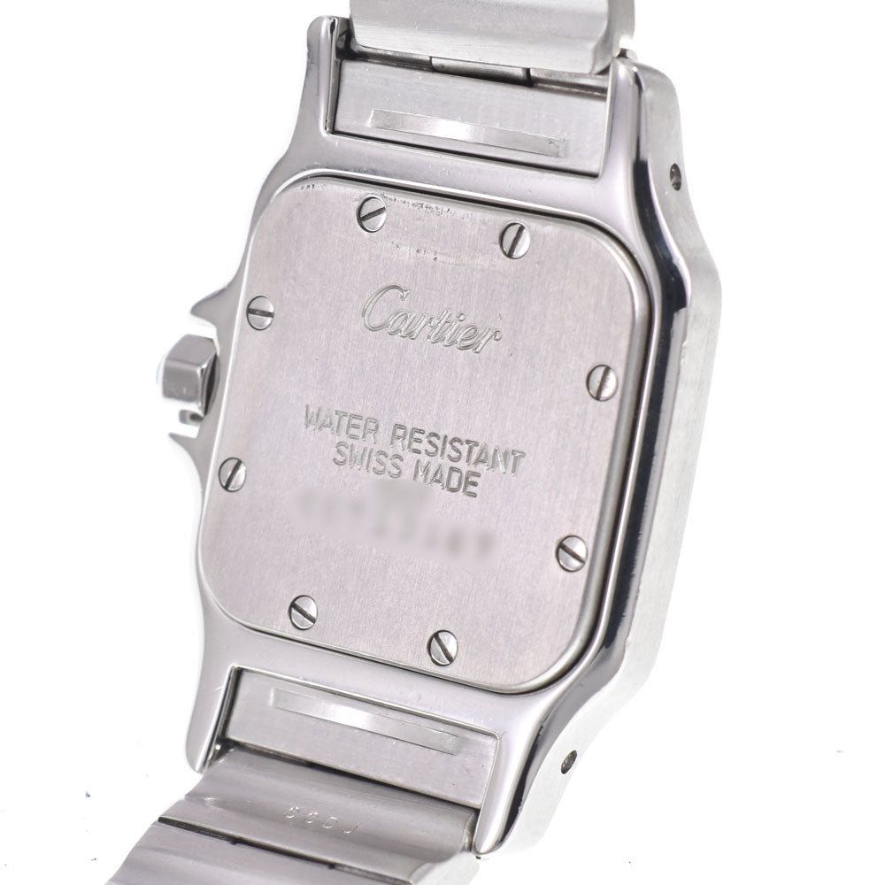 Cartier Santos De Cartier Galbee Quartz Stainless Steel And Yellow Gold Watch (Pre-Owned)