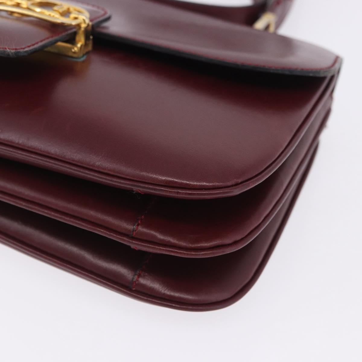 Celine Shoulder Leather Burgundy Leather Shoulder Bag Bag (Pre-Owned)