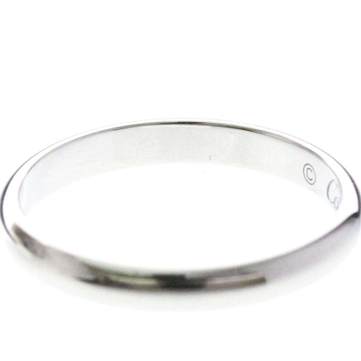 Cartier 1895 Wedding Band Platinum Silver Platinum Ring Jewelry (Pre-Owned)