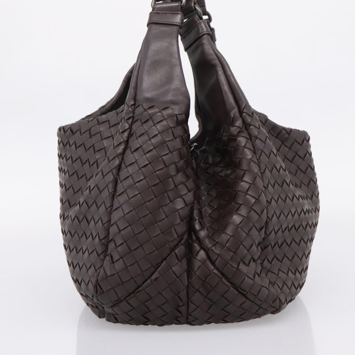 Bottega Veneta Campana Hobo Intrecciato Nappa Brown Leather Shoulder Bag Bag (Pre-Owned)