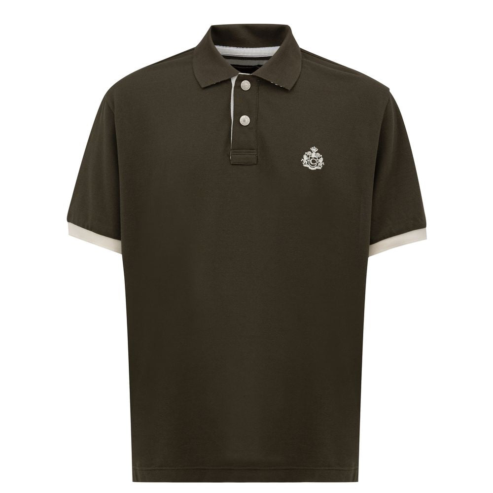Canali Green Cotton Polo Men's Shirt
