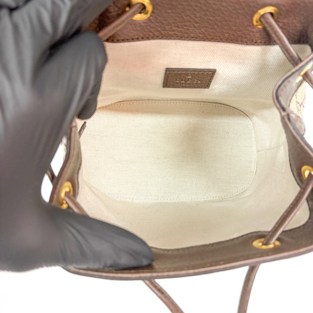 Gucci Ophidia Gg Coated Canvas And Leather Beige Canvas Shoulder Bag Bag (Pre-Owned)