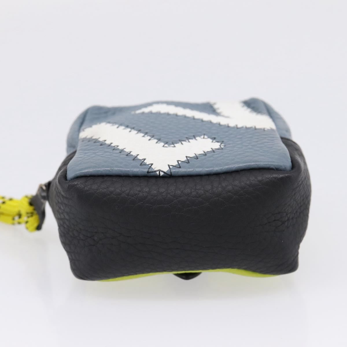 Louis Vuitton Square Pouch Bag Charm And Key Holder Leather Gray Leather Charms And Keychains Accessory (Pre-Owned)