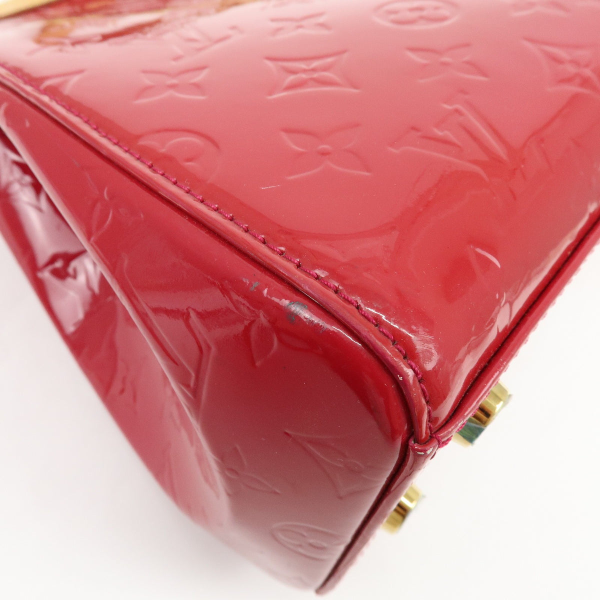 Louis Vuitton Brea Monogram Vernis Red Leather Handbag (Pre-Owned)