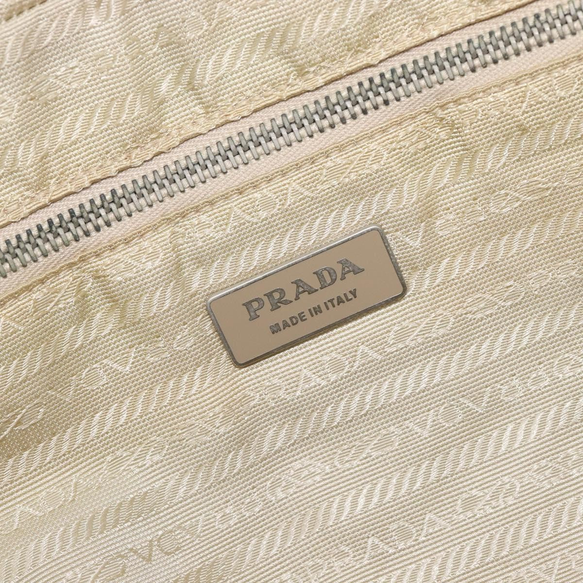 Prada Tote Leather White Leather Tote Bag Bag (Pre-Owned)