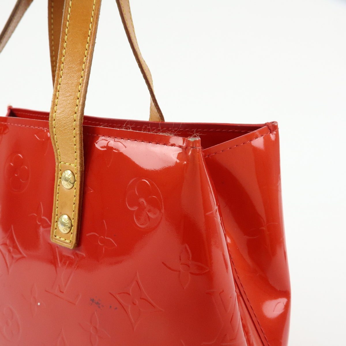 Louis Vuitton Reade Monogram Vernis Red Patent_Leather Handbag (Pre-Owned)