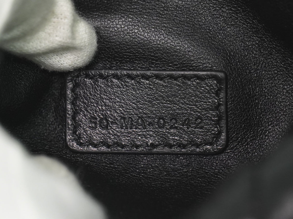 Christian Dior Diortravel Nomad Macrocannage Quilt Calfskin Black Leather Clutche & Pouche Bag (Pre-Owned)