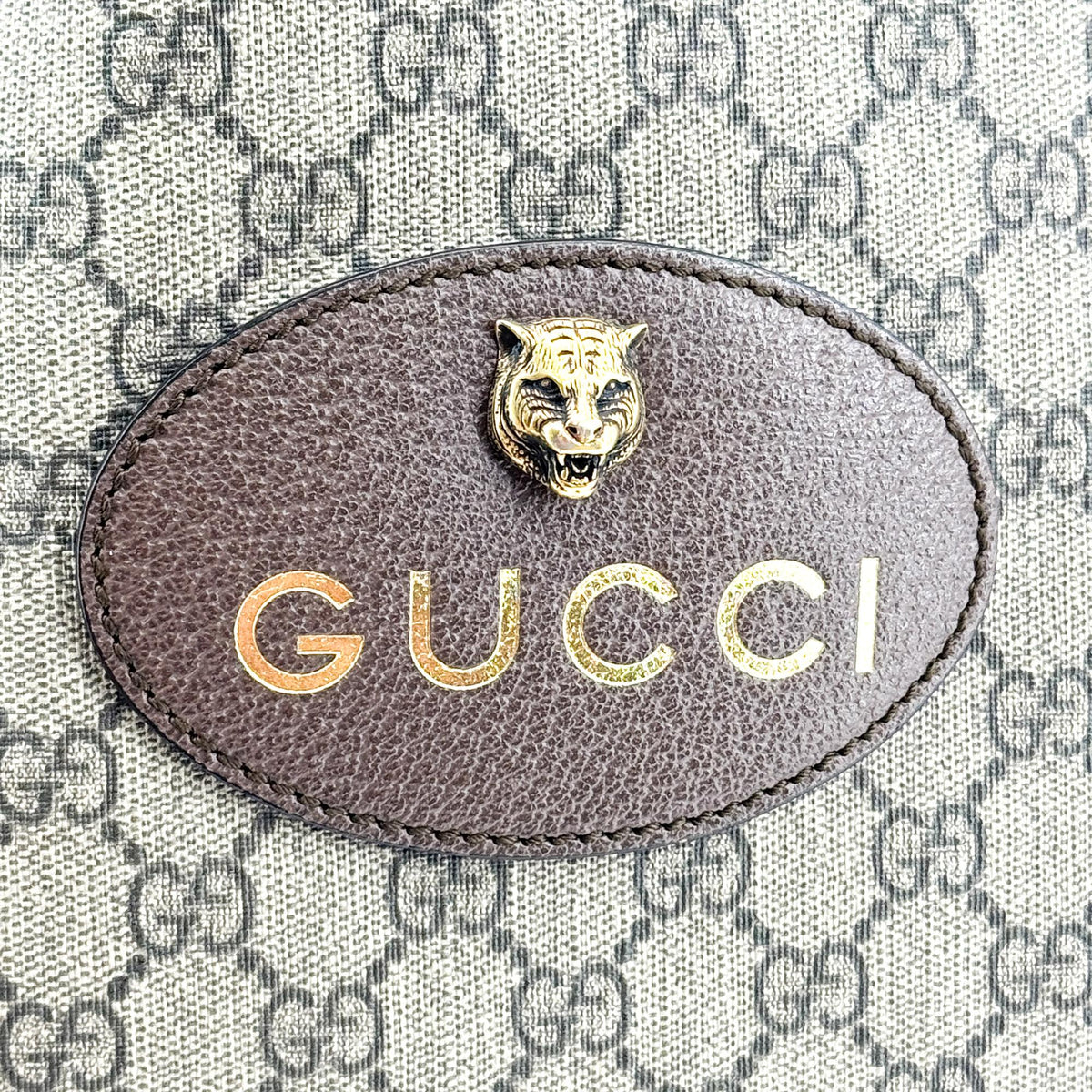 Gucci Neo Vintage Drawstring Gg Coated Canvas Brown Canvas Backpack Bag (Pre-Owned)