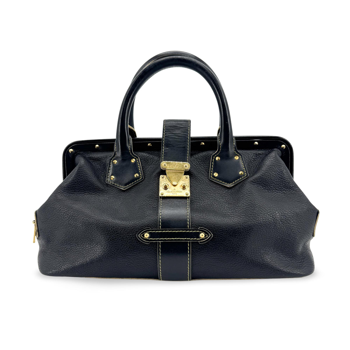 Louis Vuitton Suhali L'ingenieux Leather Black Leather Handbag (Pre-Owned)