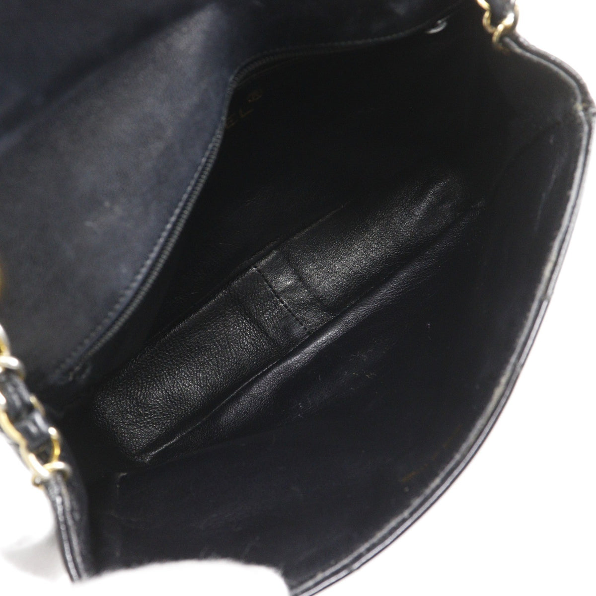 Chanel Flap Shoulder Leather Black Patent_Leather Shoulder Bag Bag (Pre-Owned)