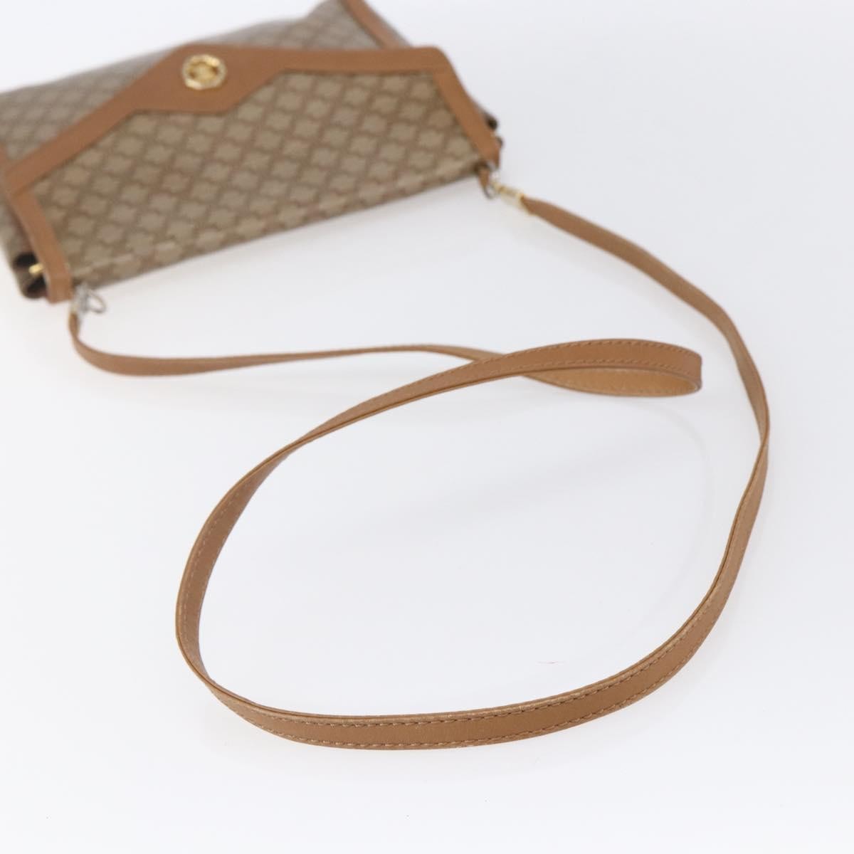 Celine Vintage Macadam Canvas And Leather Beige Canvas Shoulder Bag Bag (Pre-Owned)