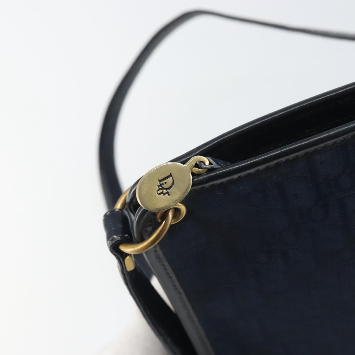 Christian Dior Vintage Cd Trotter Canvas Navy Canvas Shoulder Bag Bag (Pre-Owned)