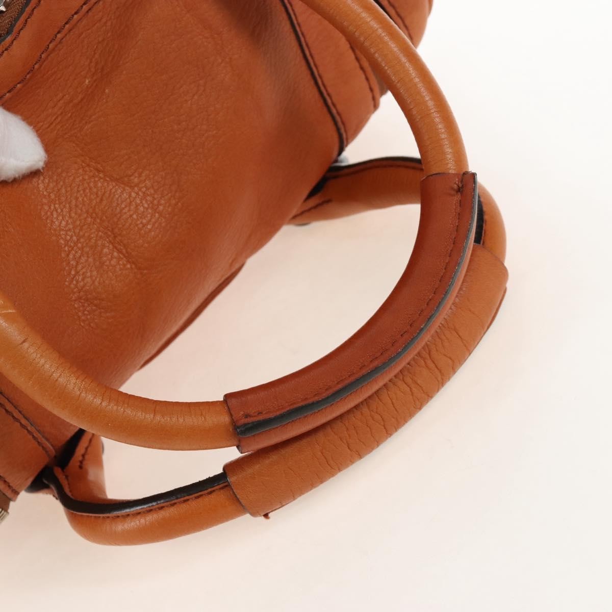 Chloe Paddington Lock Leather Orange Leather Handbag (Pre-Owned)