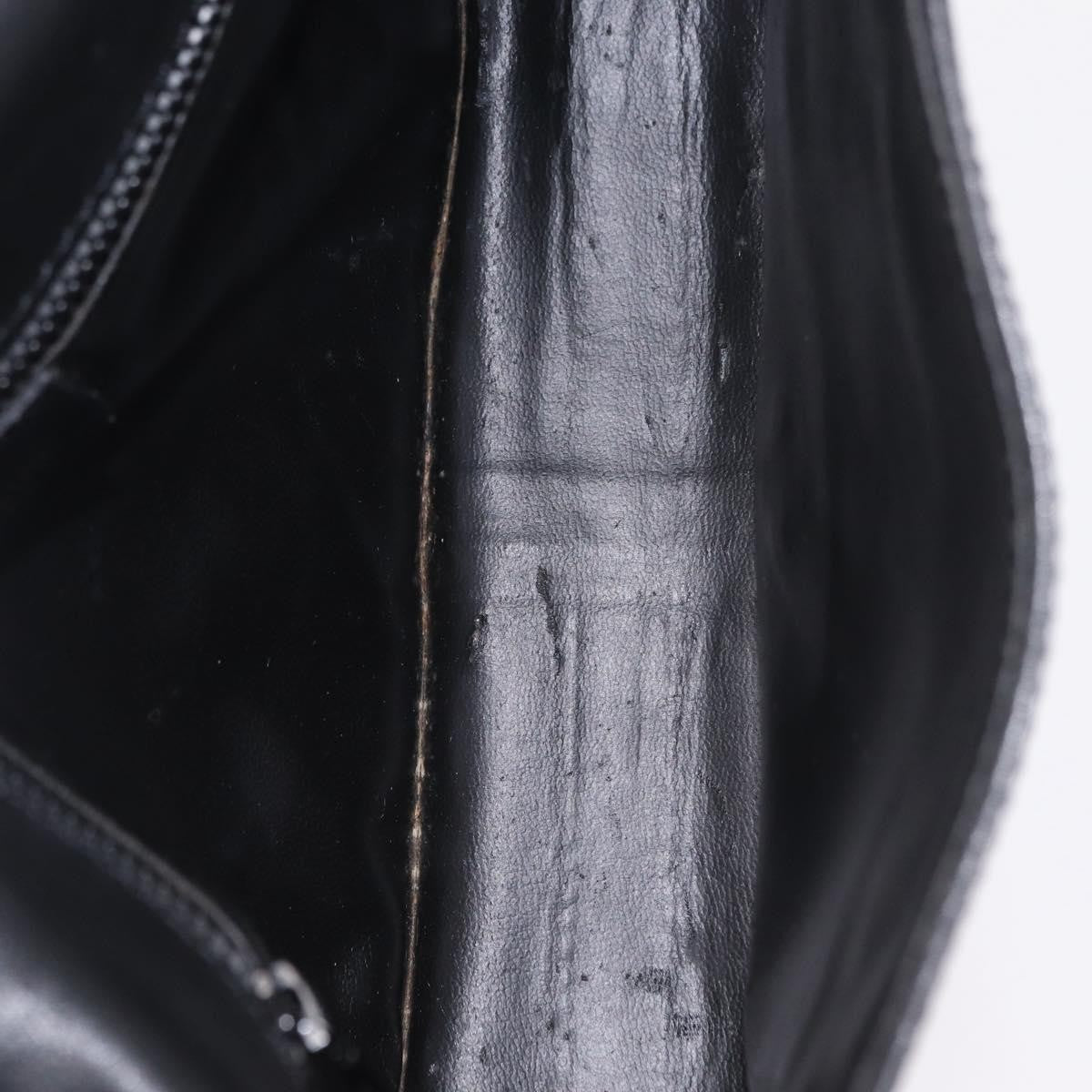 Celine Shoulder Leather Black Leather Shoulder Bag Bag (Pre-Owned)