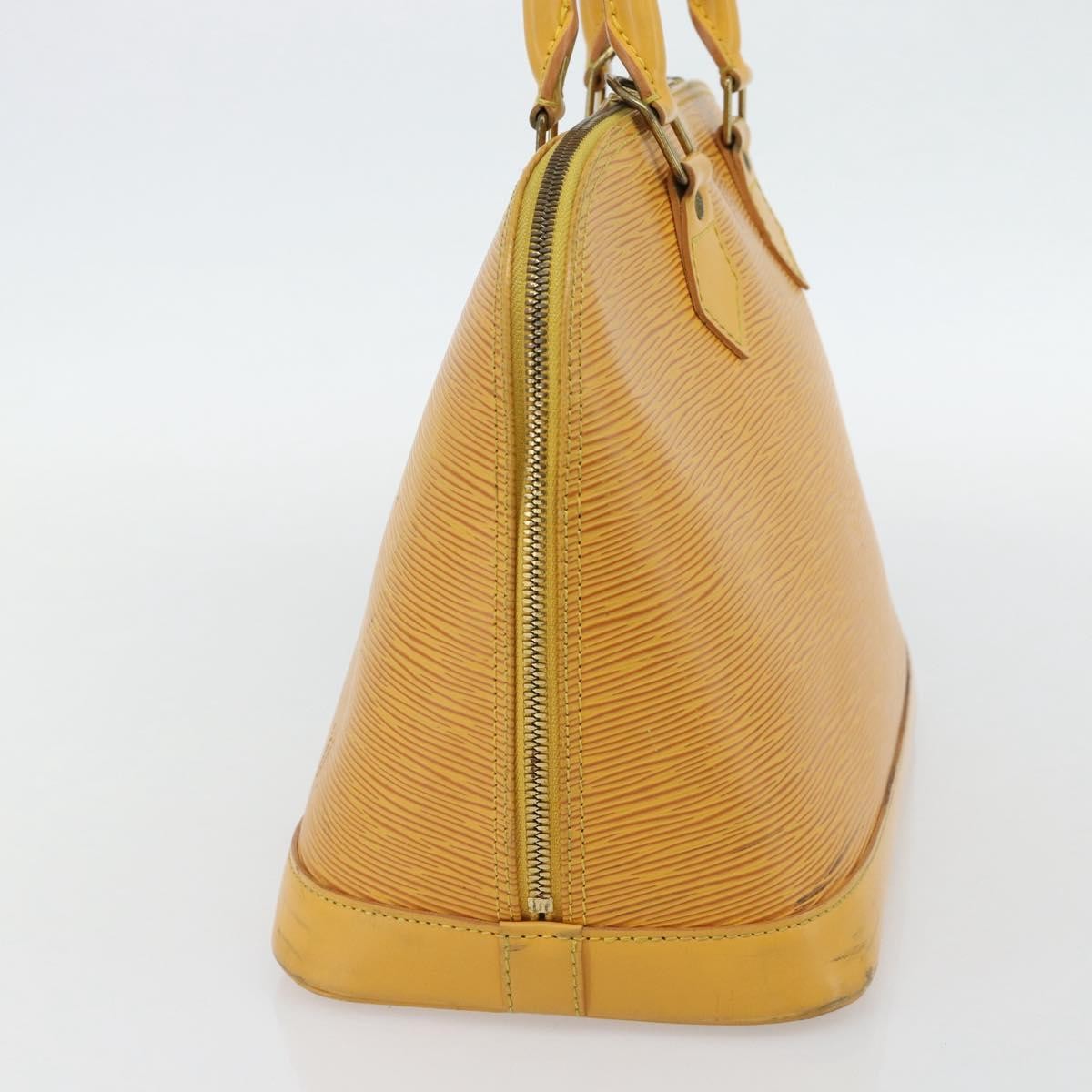 Louis Vuitton Alma Epi Leather Yellow Leather Handbag (Pre-Owned)