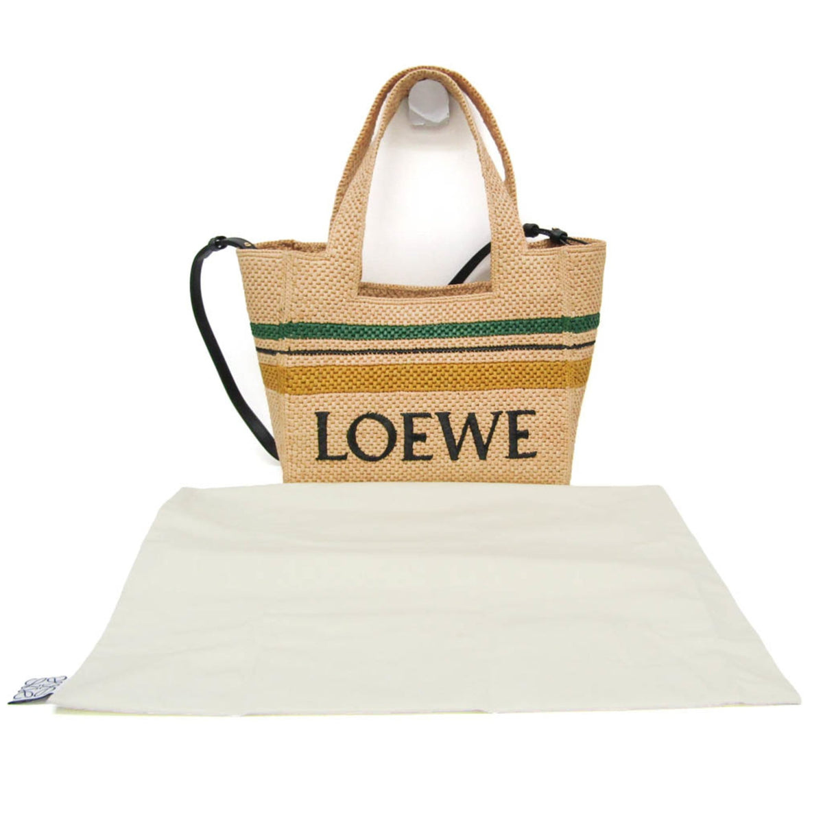 Loewe Paula's Ibiza Logo Raffia Multicolour Wicker Tote Bag Bag (Pre-Owned)