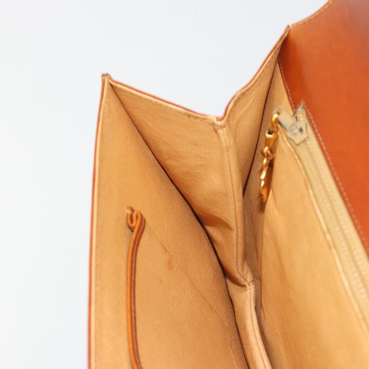 Gucci Vintage Clutch Leather Brown Leather Clutche & Pouche Bag (Pre-Owned)