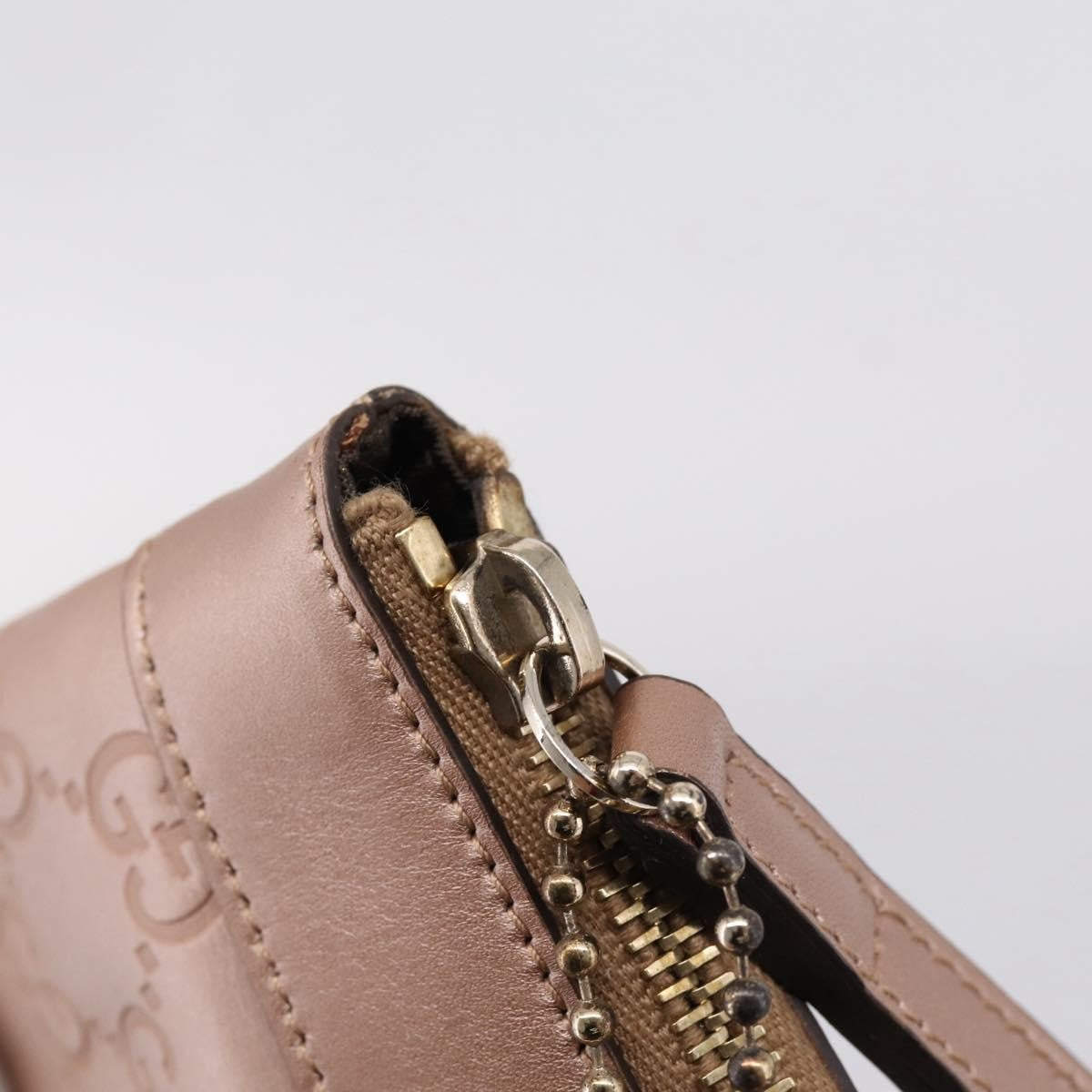Gucci Heart Wristlet Guccissima Leather Pink Leather Clutche & Pouche Bag (Pre-Owned)