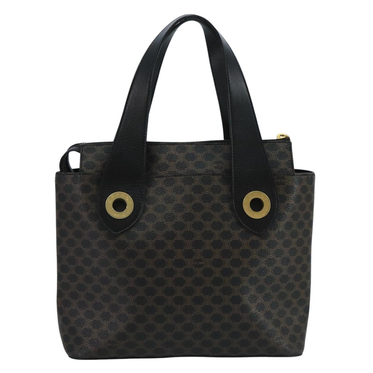Celine C Macadam Pvc Leather Black Pvc Handbag (Pre-Owned)
