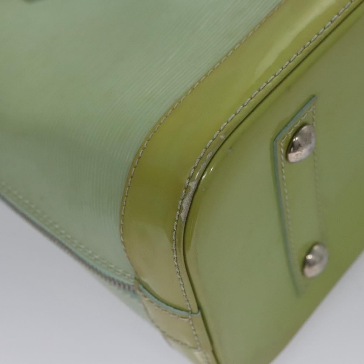 Louis Vuitton Alma Electric Epi Leather Green Patent_Leather Handbag (Pre-Owned)