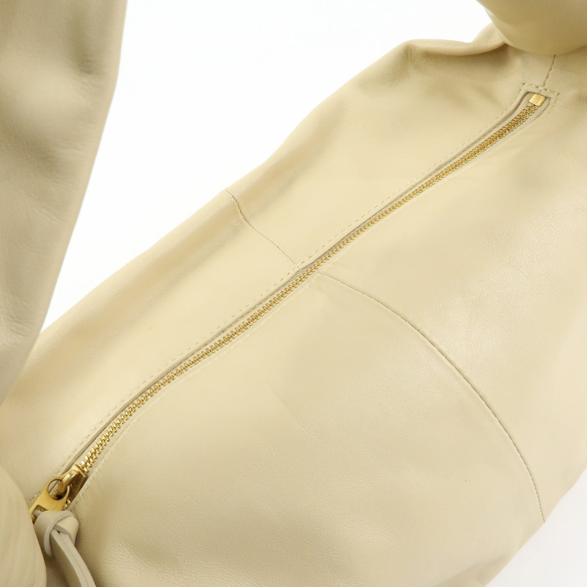 Bottega Veneta Double Knot Hobo Leather Beige Leather Shoulder Bag Bag (Pre-Owned)