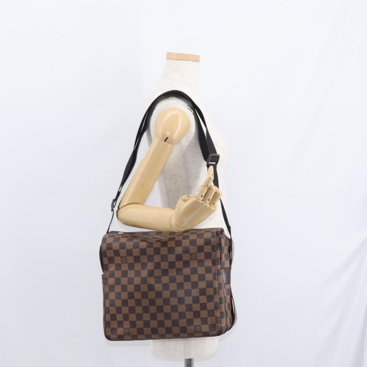 Louis Vuitton Naviglio Damier Ebene Brown Canvas Shoulder Bag Bag (Pre-Owned)