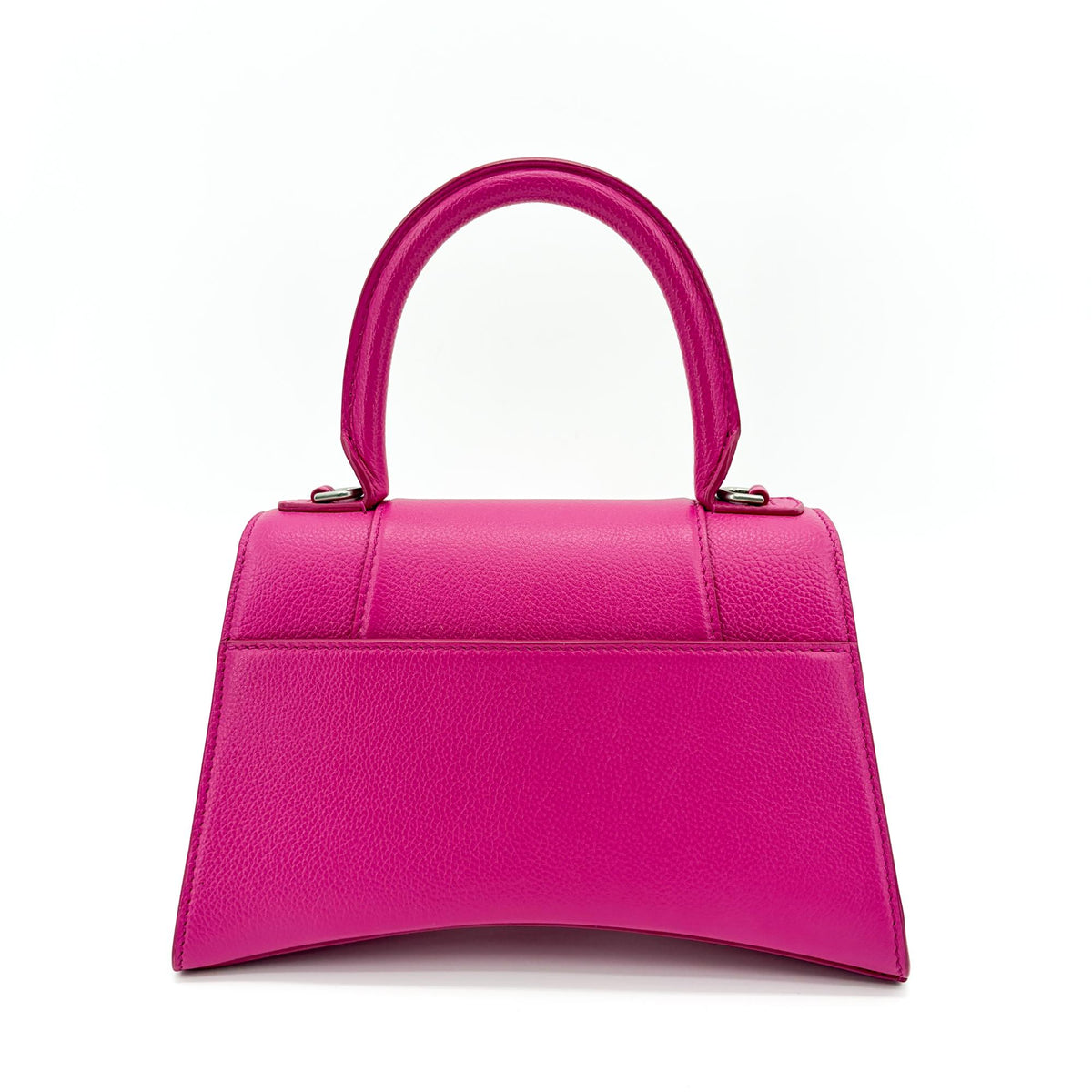 Balenciaga Hourglass Top Handle Leather With Crystals Pink Leather Handbag (Pre-Owned)