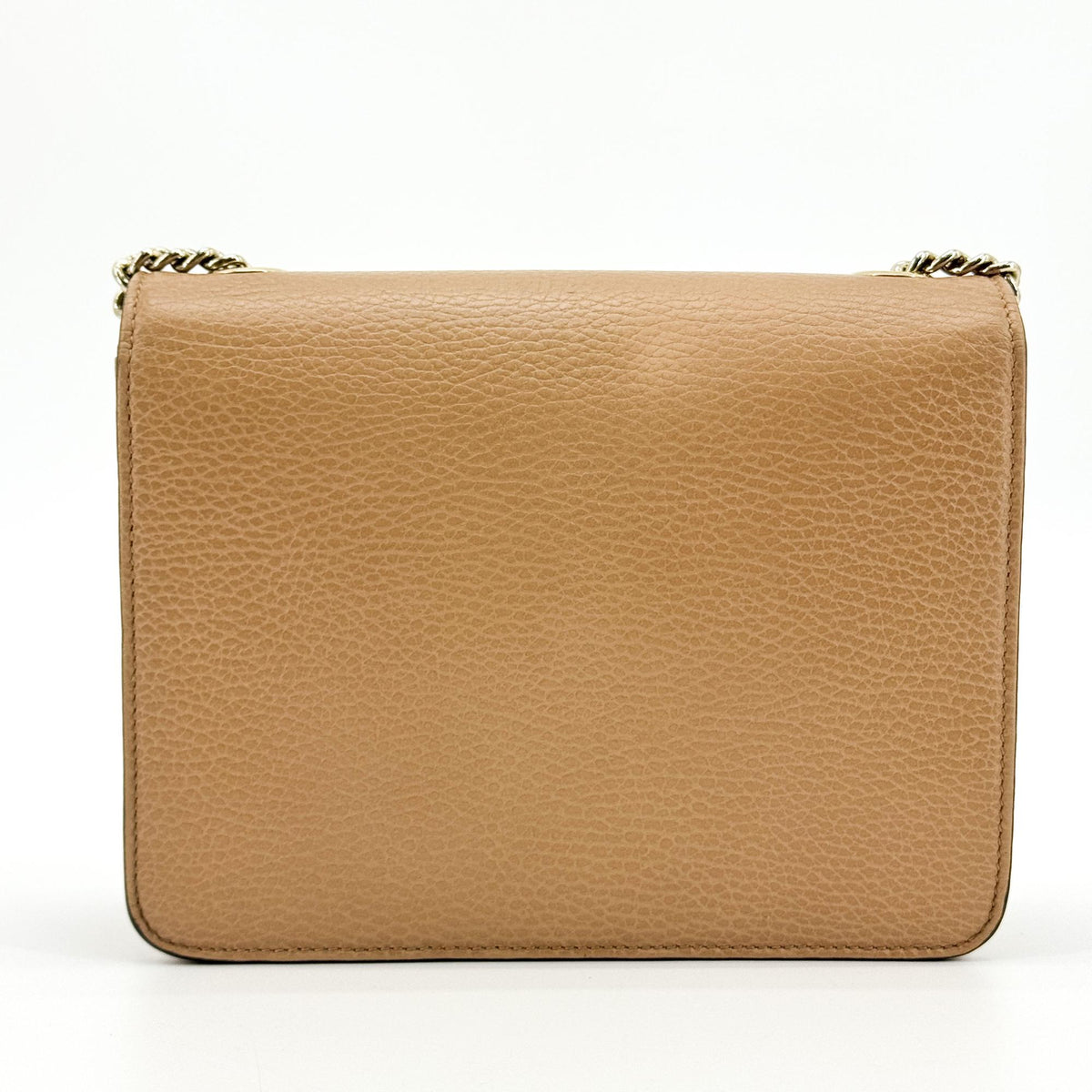 Gucci Interlocking Leather Brown Calfskin Shoulder Bag Bag (Pre-Owned)