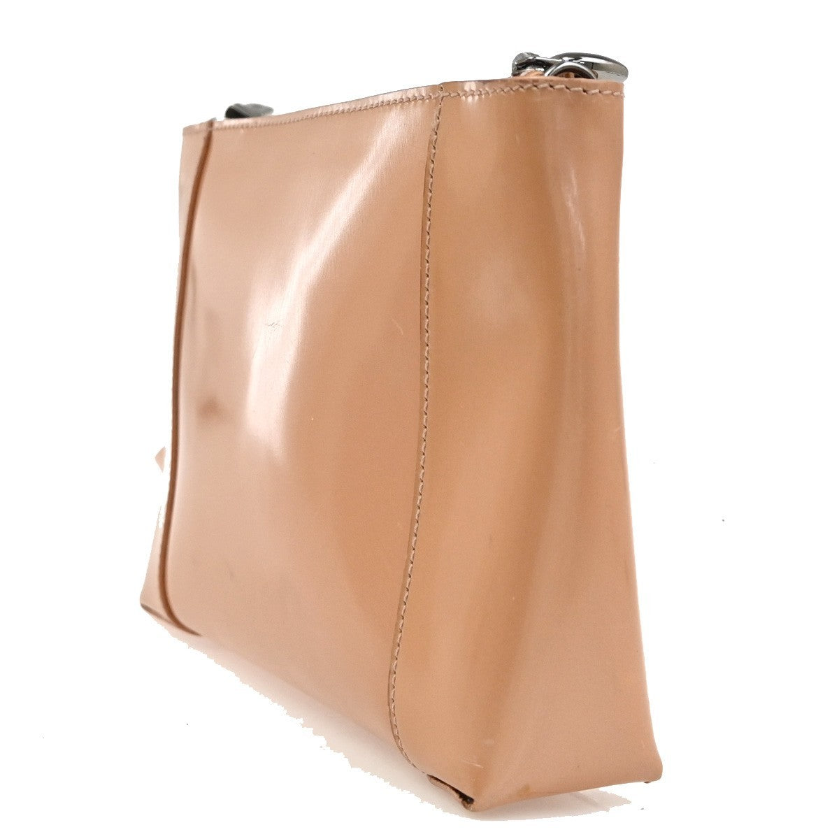 Christian Dior Malice Tote Leather Beige Patent_Leather Tote Bag Bag (Pre-Owned)