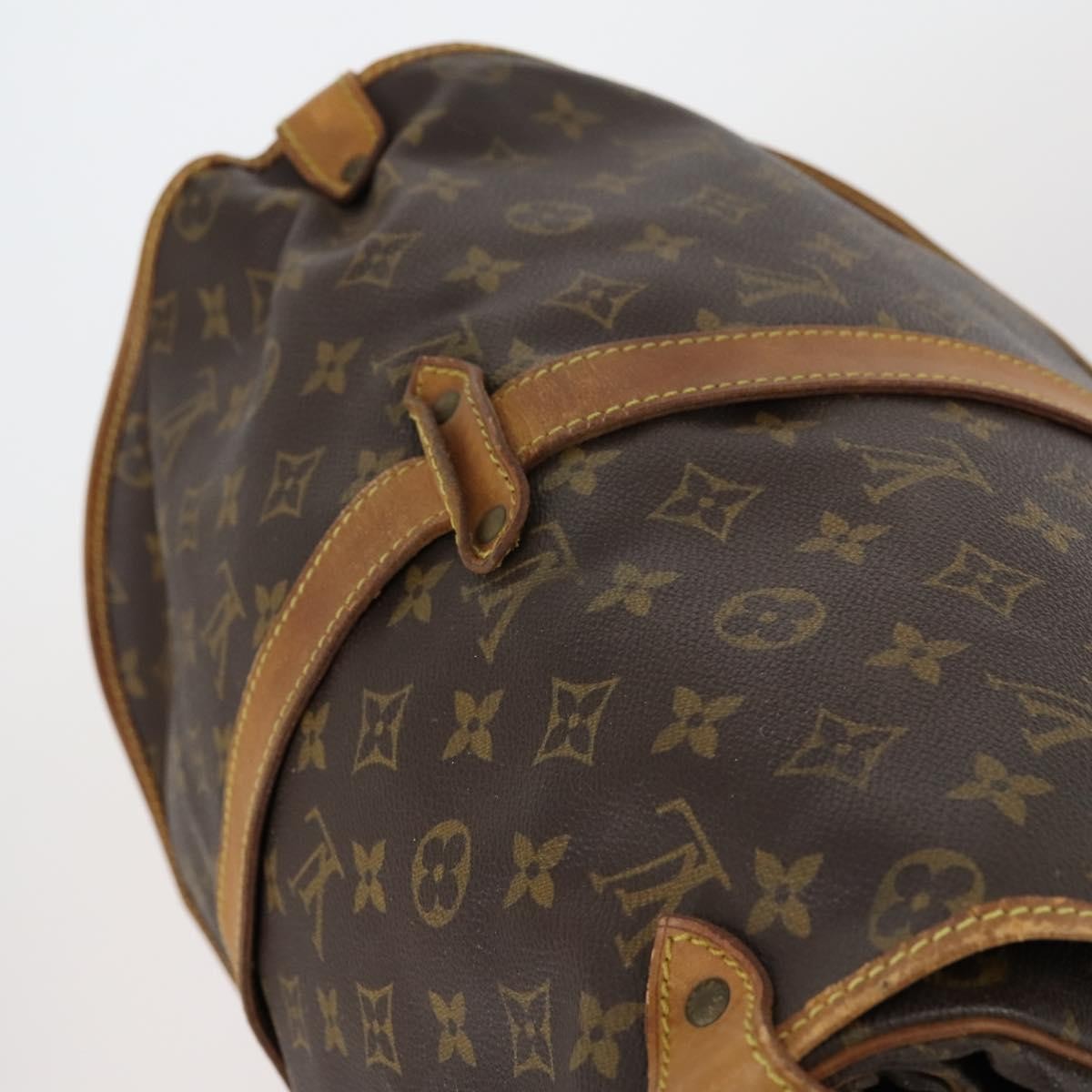Louis Vuitton Saumur Monogram Canvas Brown Canvas Shoulder Bag Bag (Pre-Owned)