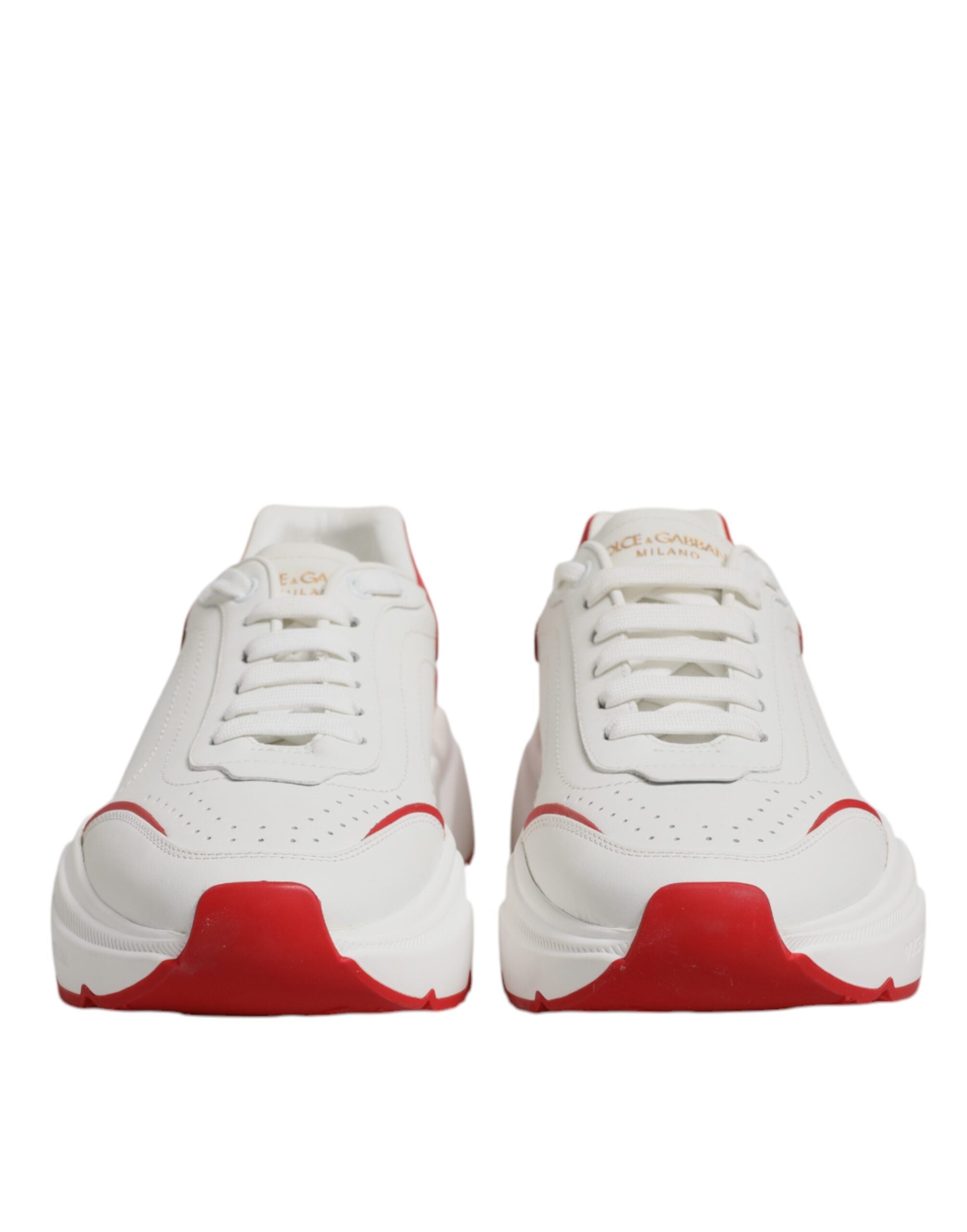 Dolce & Gabbana White Red Leather Daymaster Men Sneakers Men's Shoes