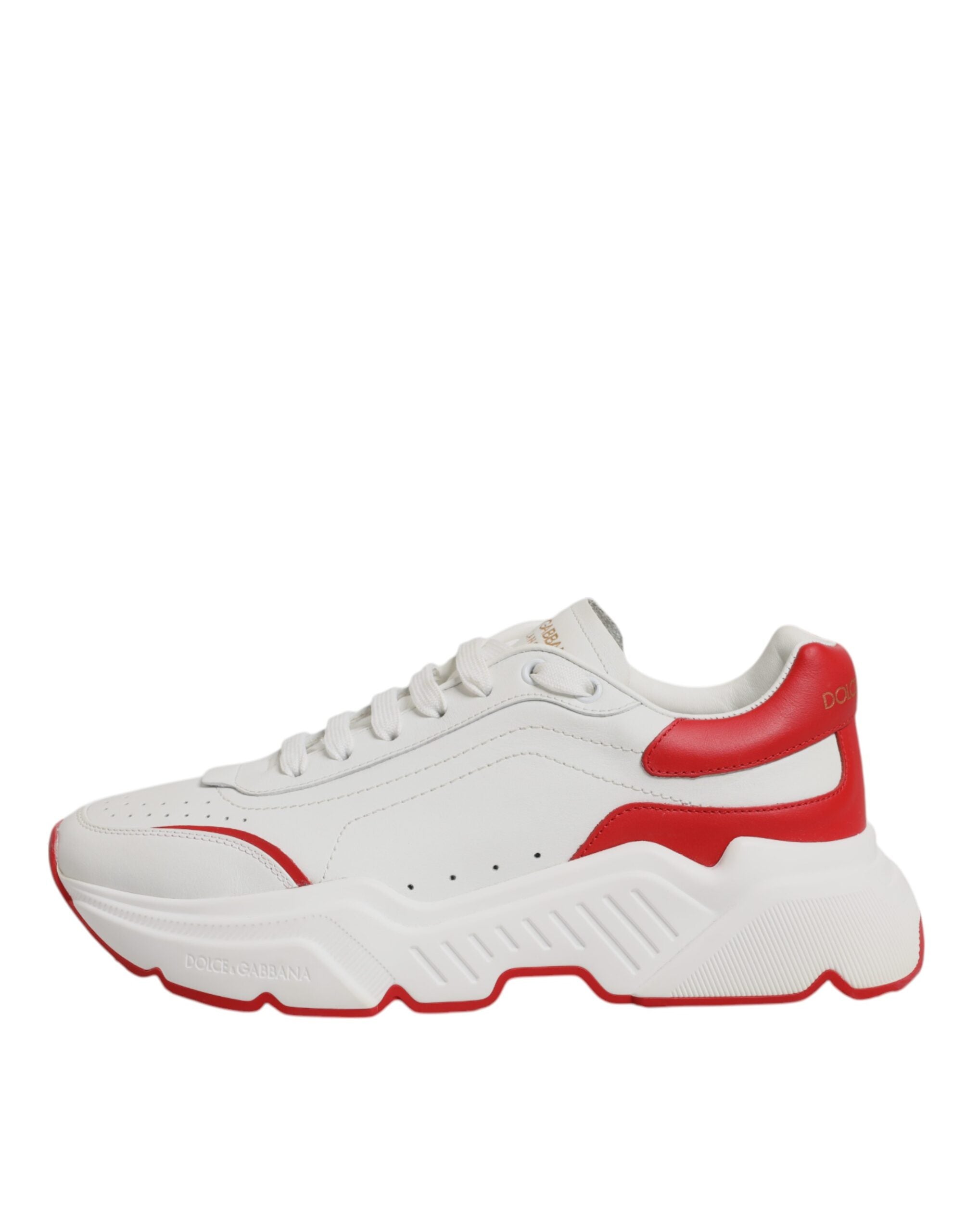 Dolce & Gabbana White Red Leather Daymaster Men Sneakers Men's Shoes