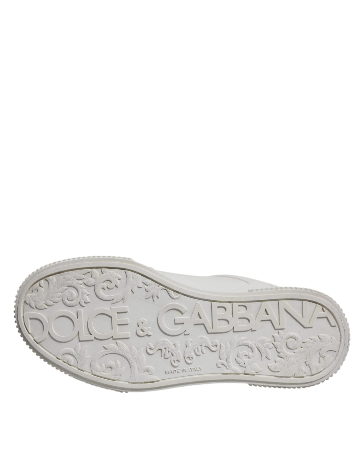 Dolce & Gabbana White Miami Leather Low Top Sneakers Women's Shoes (Pre-Owned)